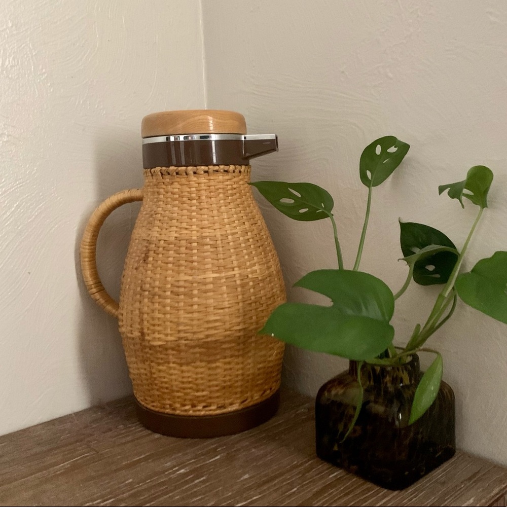 Vintage wicker pitcher/carafe
